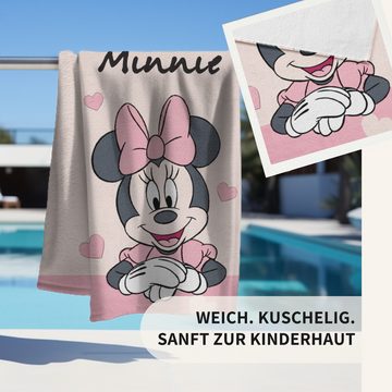 MTOnlinehandel Badetuch Minnie Mouse 70x140 cm, 100 %, Baumwolle (1-St), Strandtuch Disney's Minnie Maus