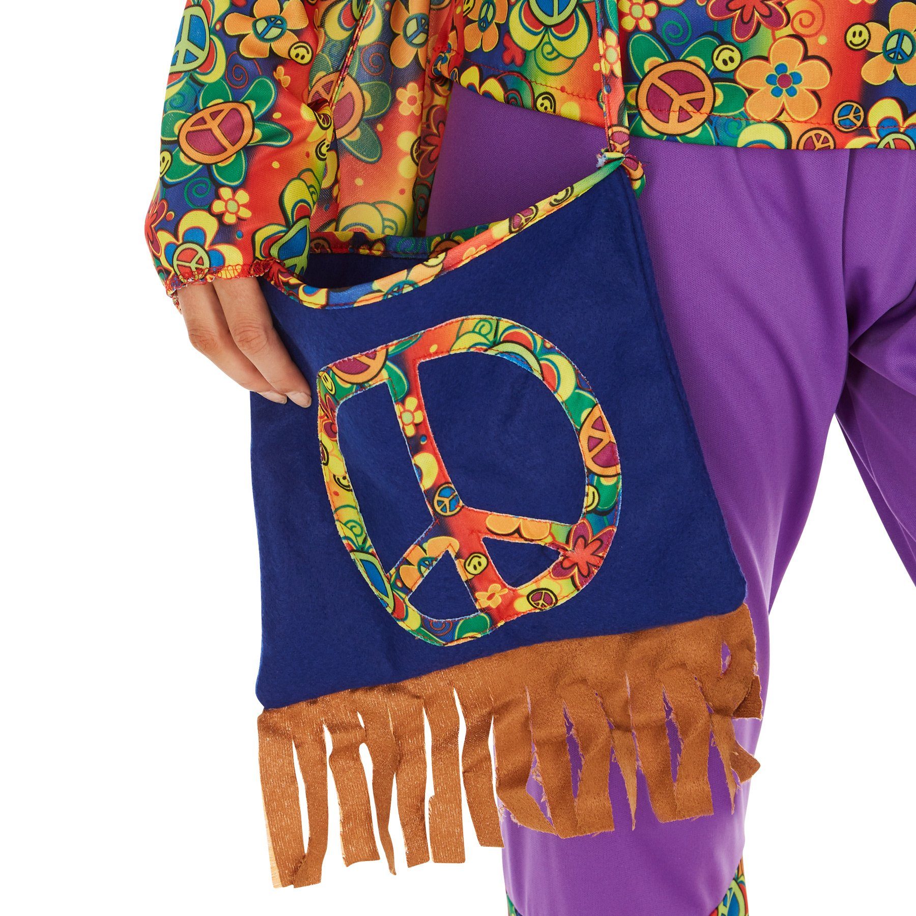 dressforfun Hippie-Kostüm Frauenkostüm Hippie, Oberteil und Hose aus Elastik-Jersey