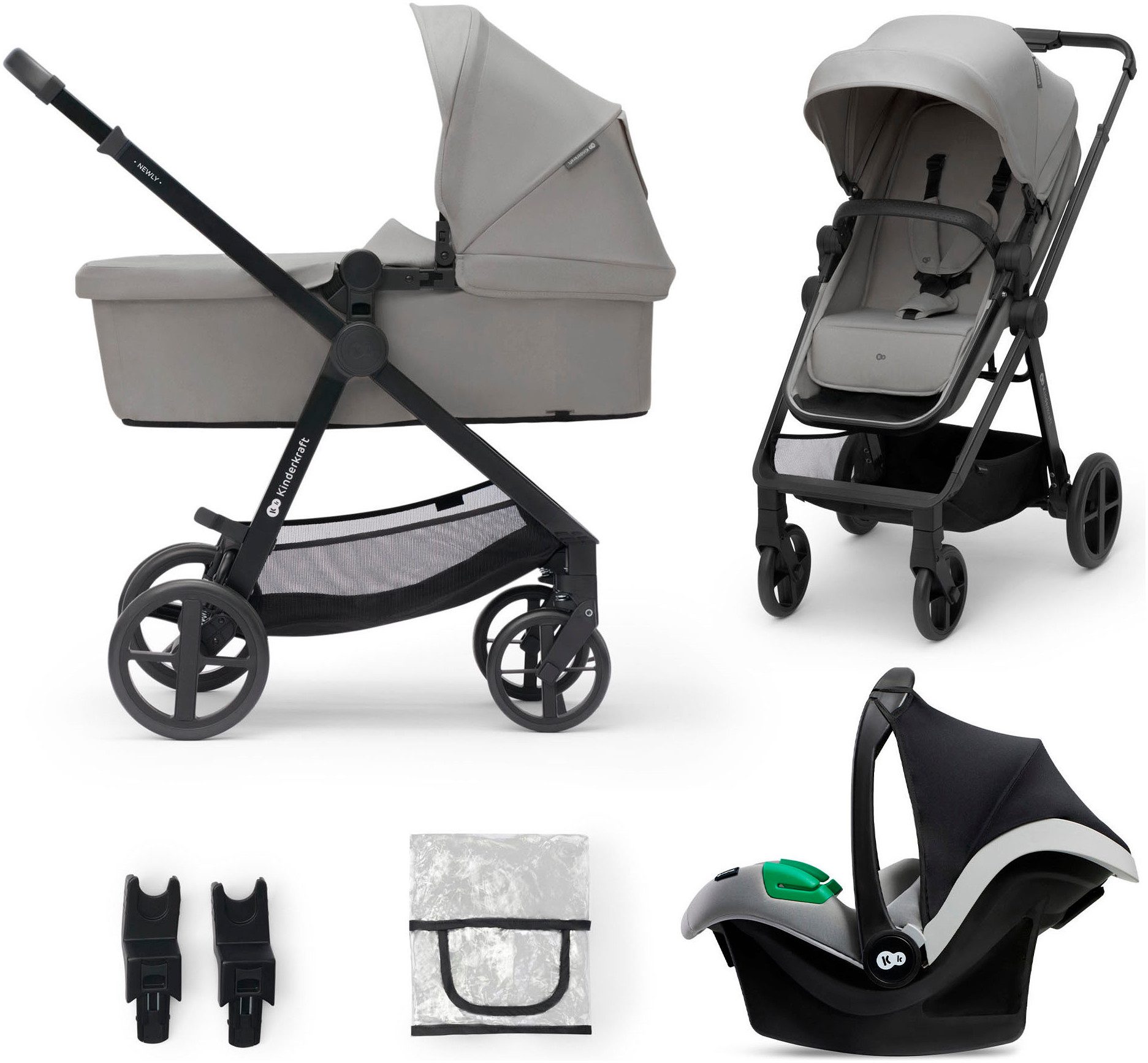 Kombi-Kinderwagen NEWLY 3IN1 MINK PRO