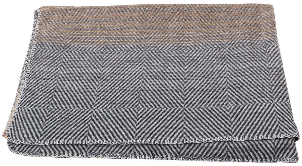 Wohndecke Savona 'Farbverlauf' 150 x 200 cm, DAVID FUSSENEGGER Ocker | Baumwolldecken