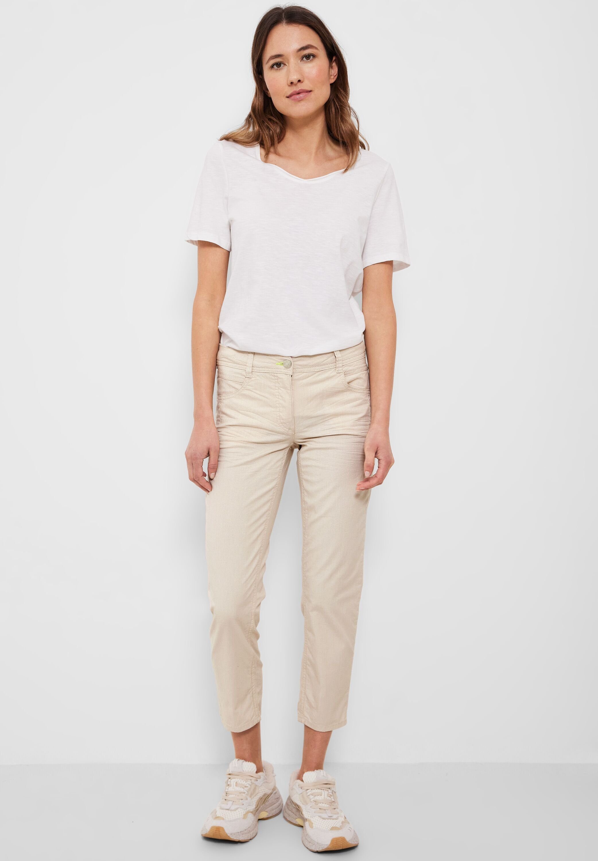 authentic Style 4-Pocket Cecil beige Stoffhose
