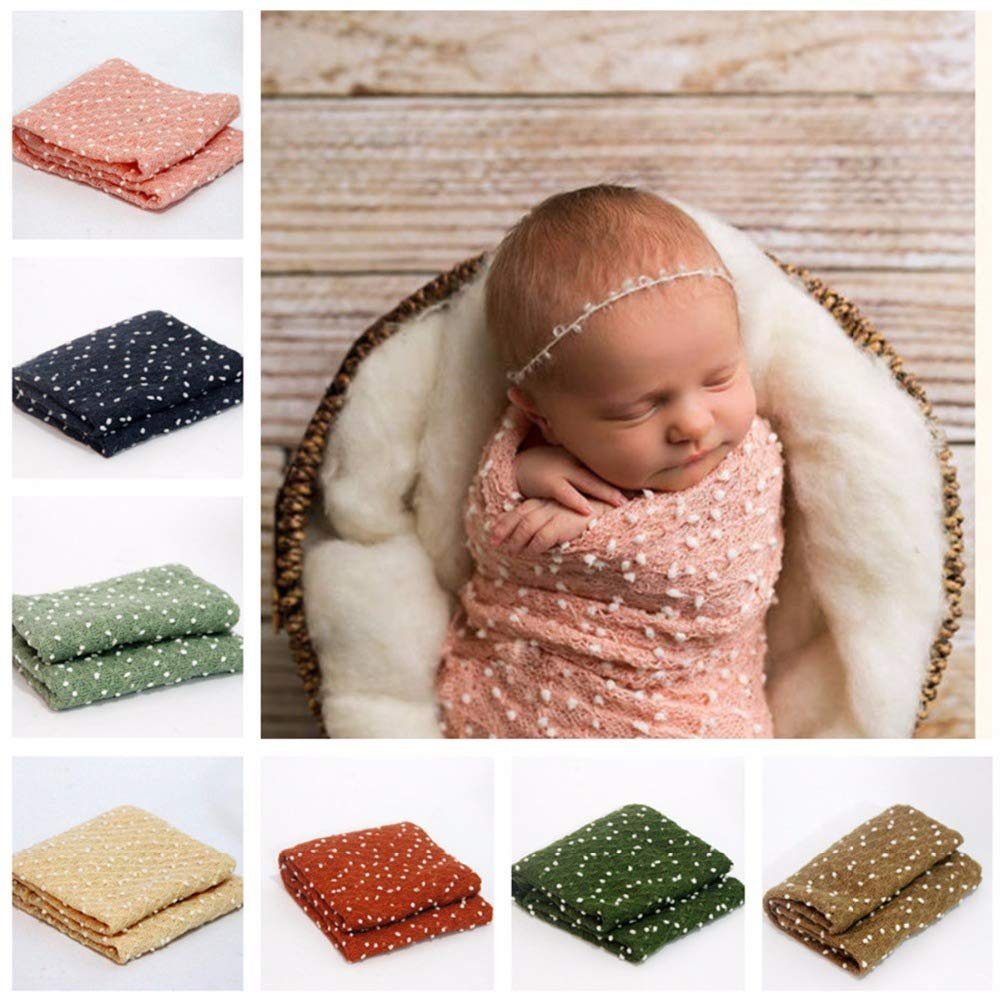 Babydecke Baby Fotoshooting Wickeltuch für Neugeborenen, Babykostüm für Fotografie Requisiten, Matissa & Dad Rot