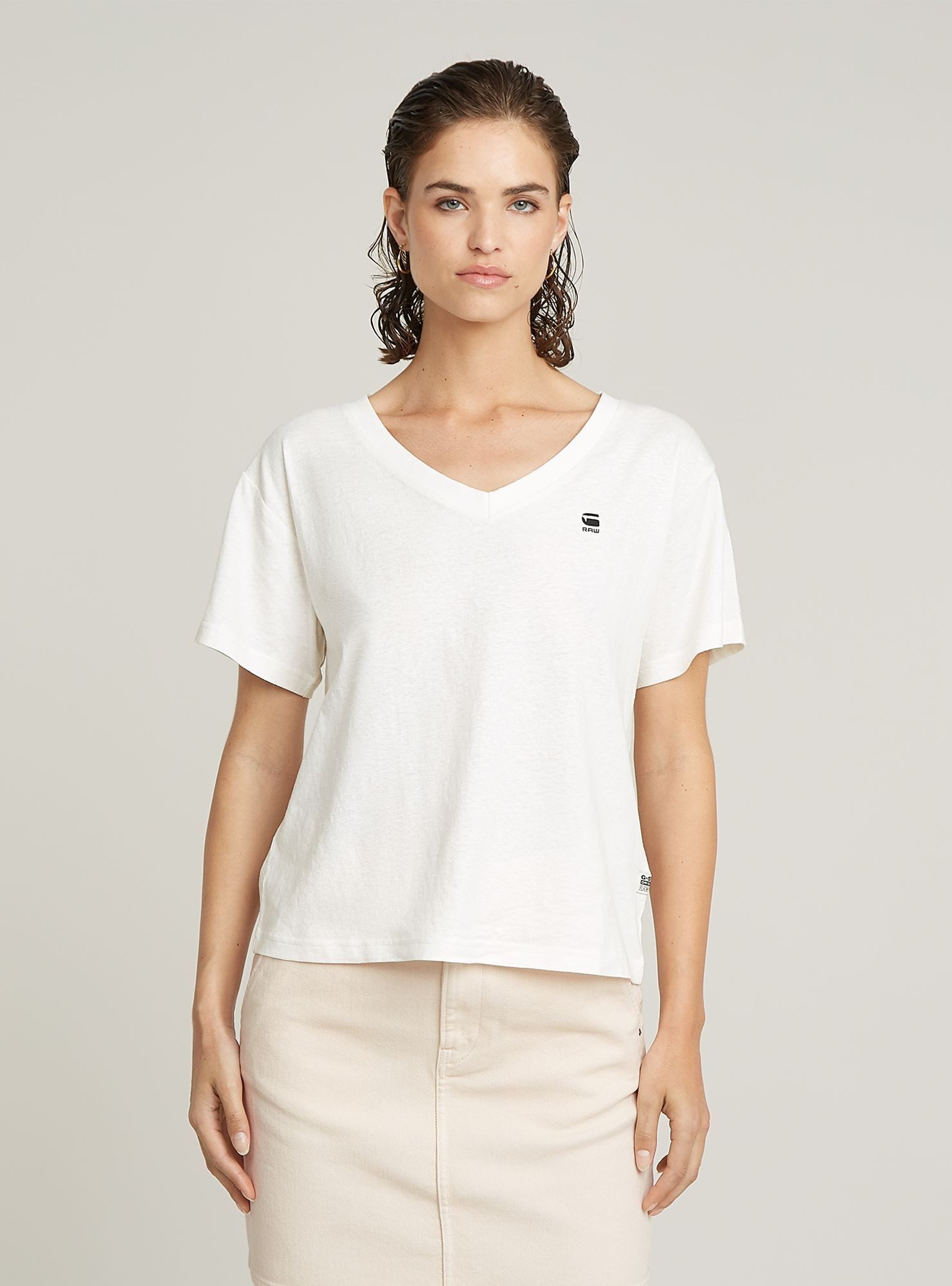 G-STAR T-Shirt Open V-Neck Relaxed Top günstig online kaufen