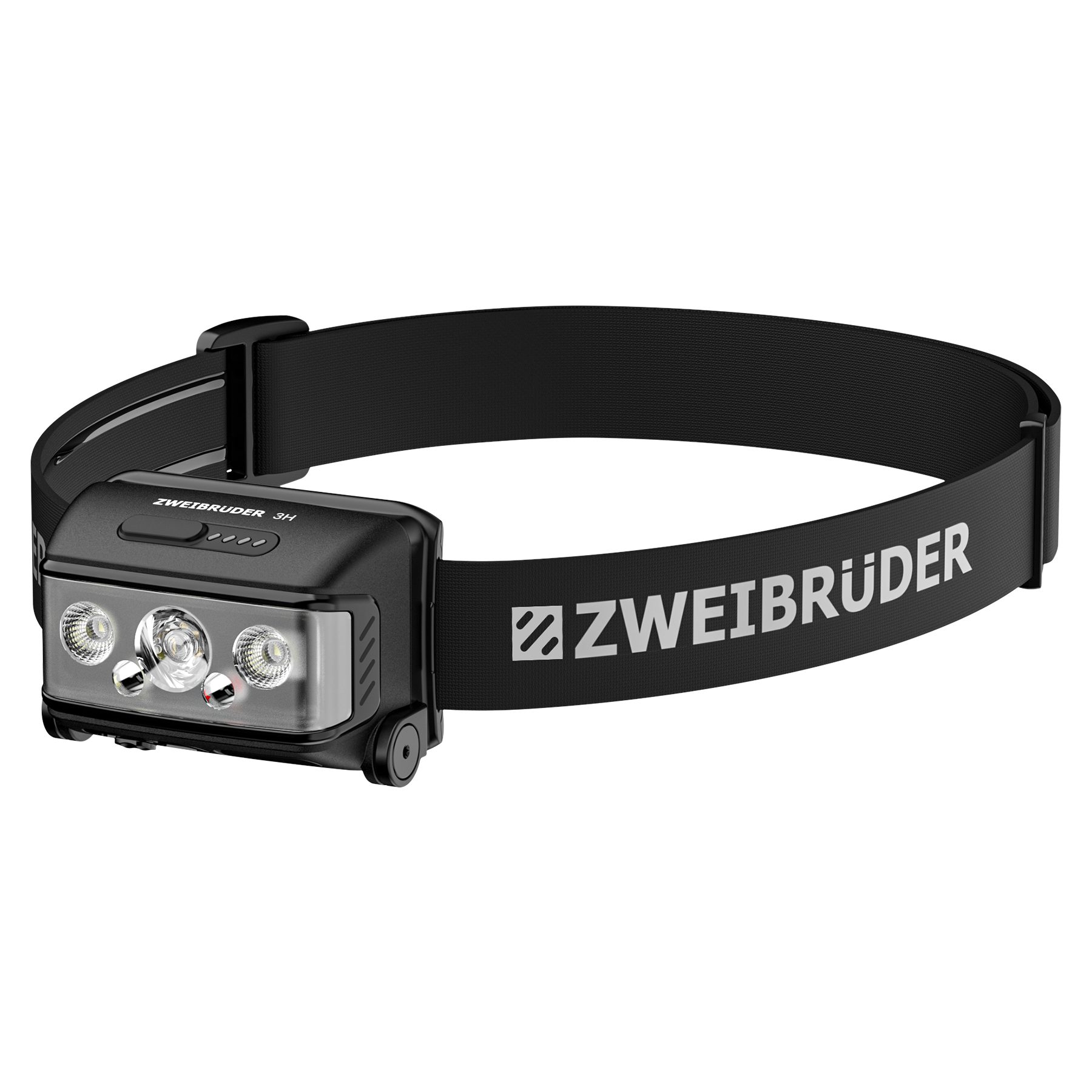 Zweibrüder LED Stirnlampe ZB3H, Focus-Function aufladbar / USB-C Aluminium Housing Rotlicht