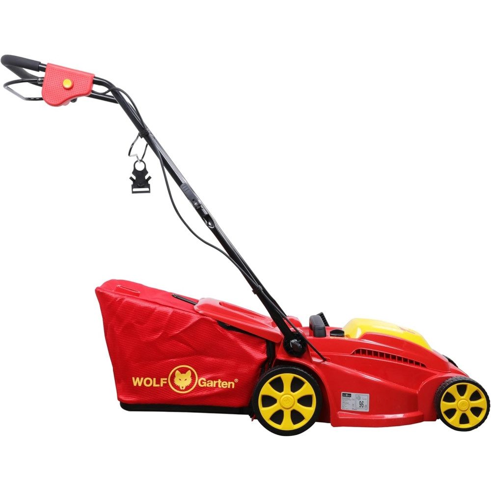 WOLF-Garten Elektrorasenmäher A 370 E - Schubrasenmäher - rot/gelb, 38 cm Schnittbreite