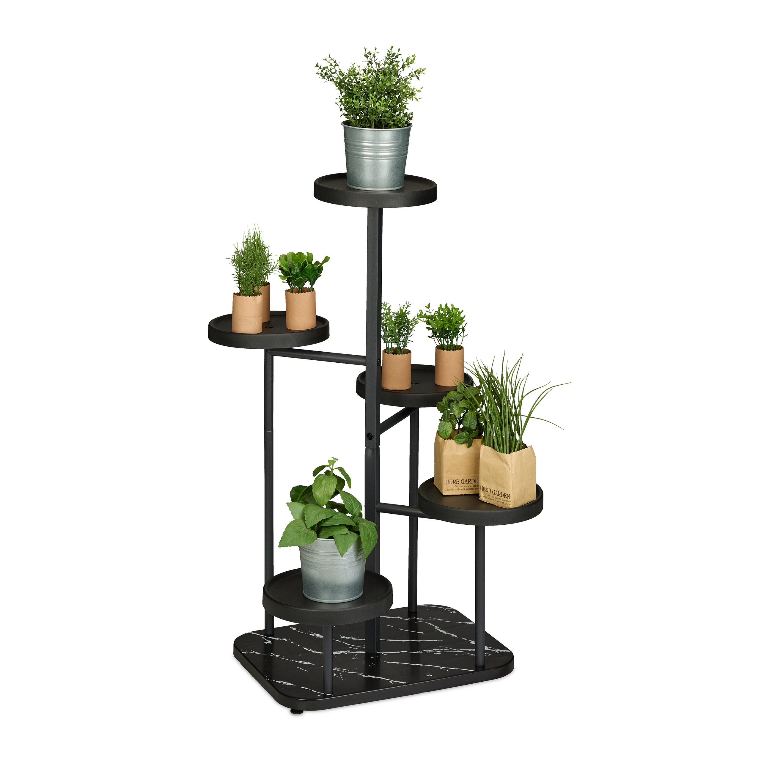 relaxdays Blumenständer Blumentreppe mit 5 Ablagen günstig online kaufen