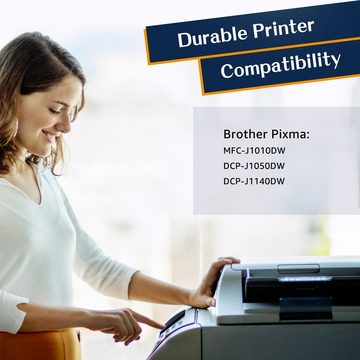 ColorKing 8er kompatible für Brother LC421 LC 421 Druckerpatronen Tintenpatrone (MFC-J1010DW DCP-J1050DW DCP-J1140DW DCP-J1800DW)