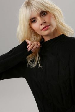 Aniston SELECTED Strickpullover mit Zopfstrick und Fransen