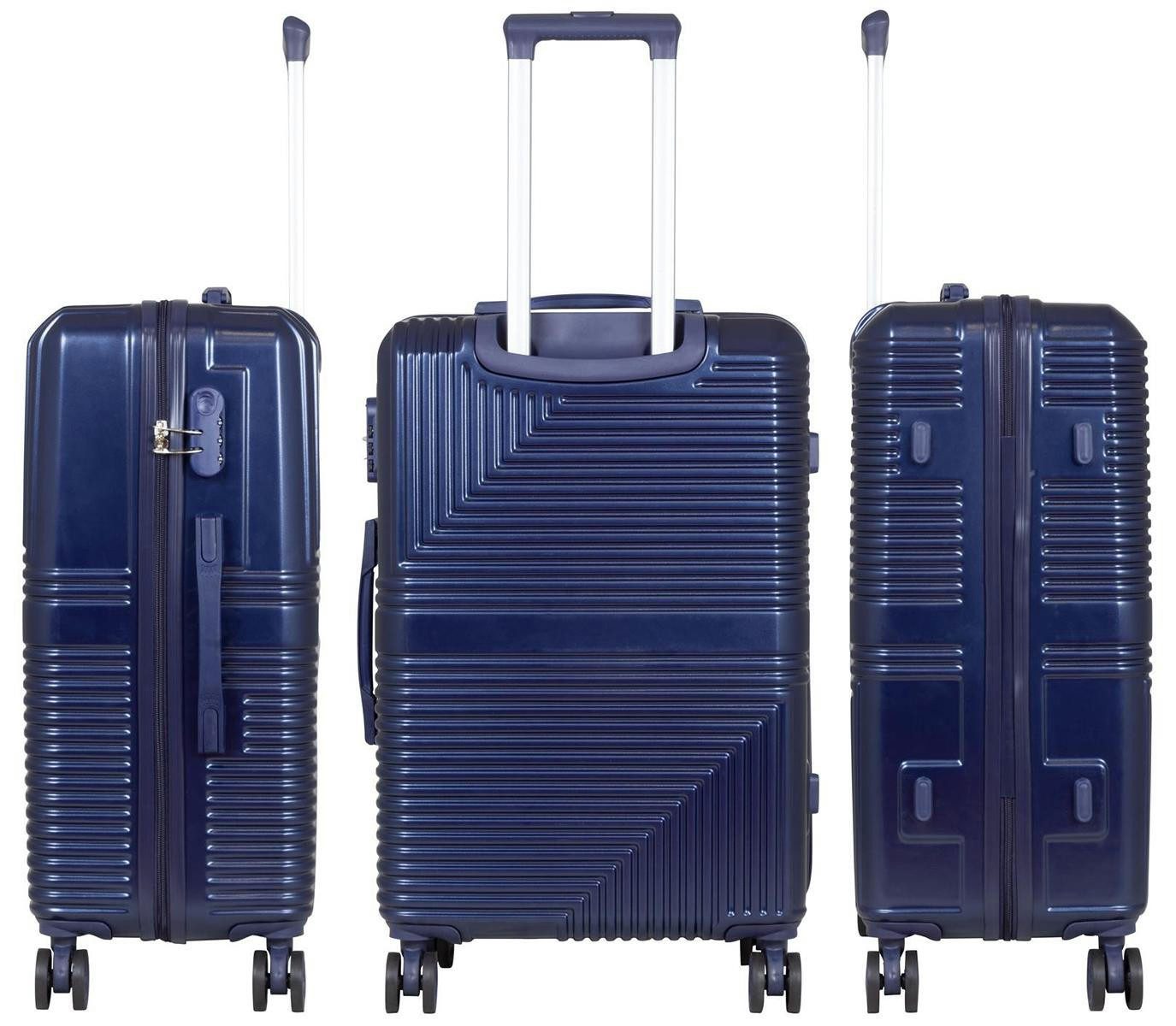 Warenhandel König Hartschalen-Trolley Barcelona, 4 Rollen, aufrecht rollbar, robust, leicht, Hartschale