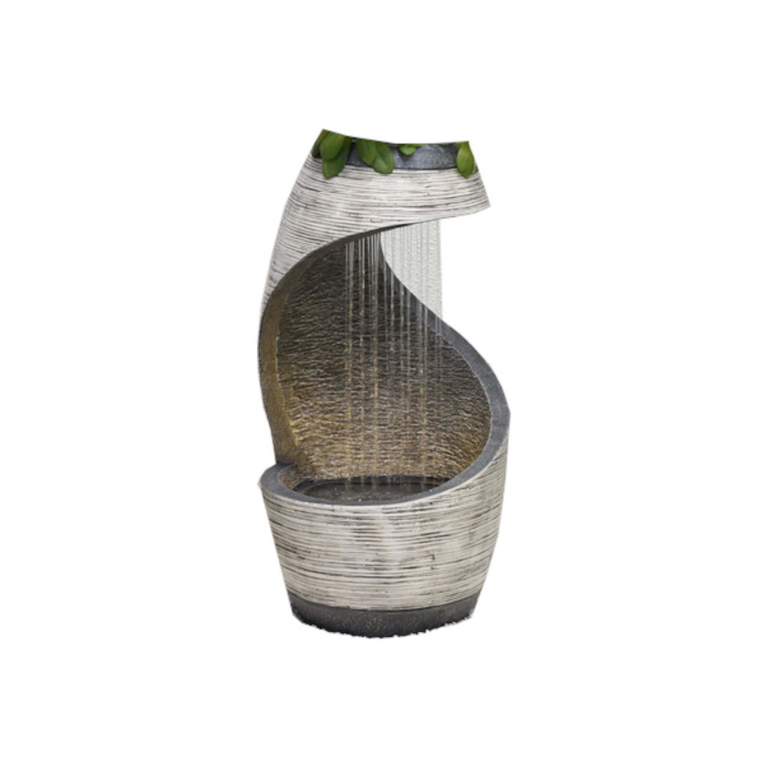 Granimex Gartenbrunnen Granimex Nimbus Polystone Wassersäule mit Pumpe und LED-Beleuchtung
