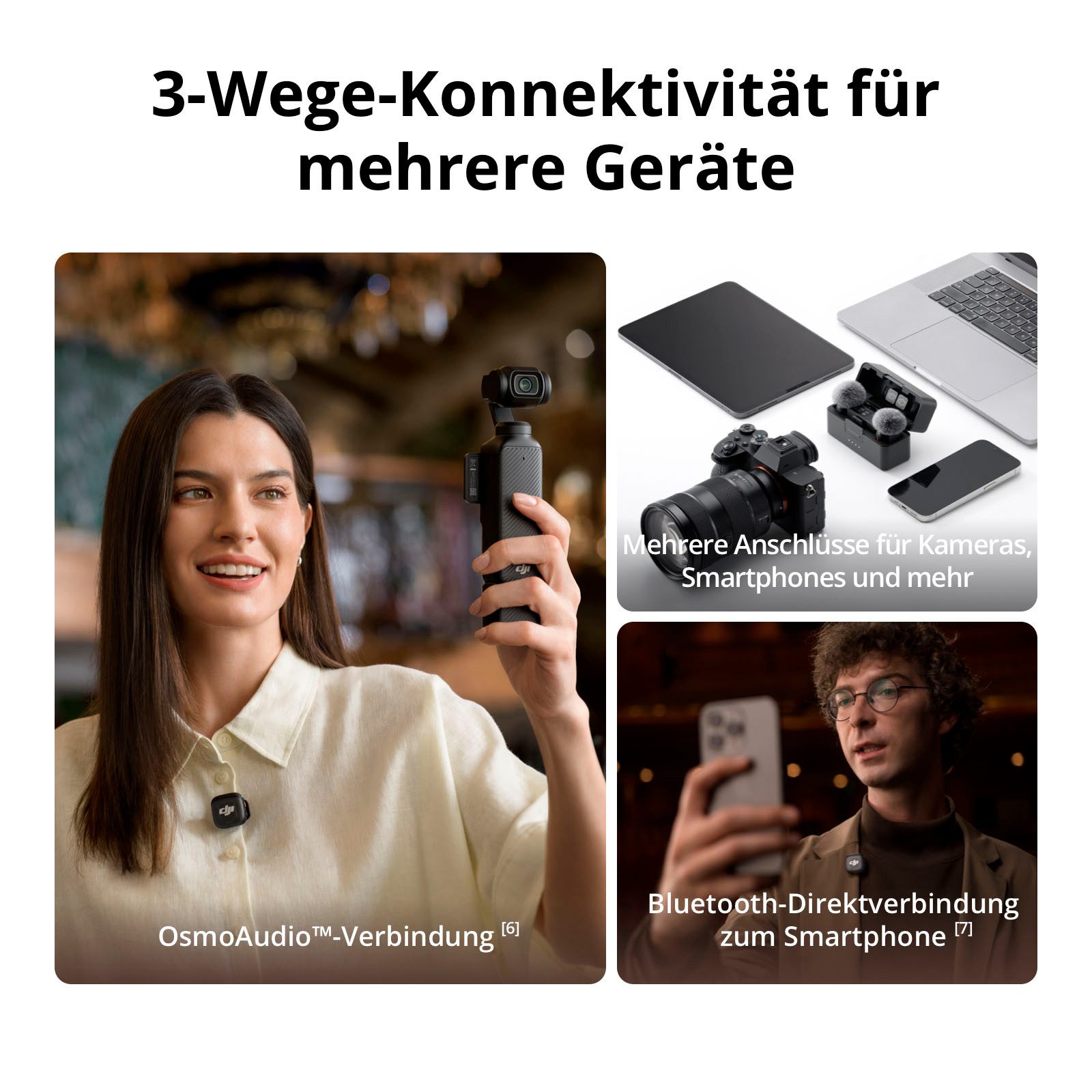 DJI Mikrofon Mic 3 (2 Sender + 1 Empfänger + Ladeschale) (Set) – Bild 5 von 5