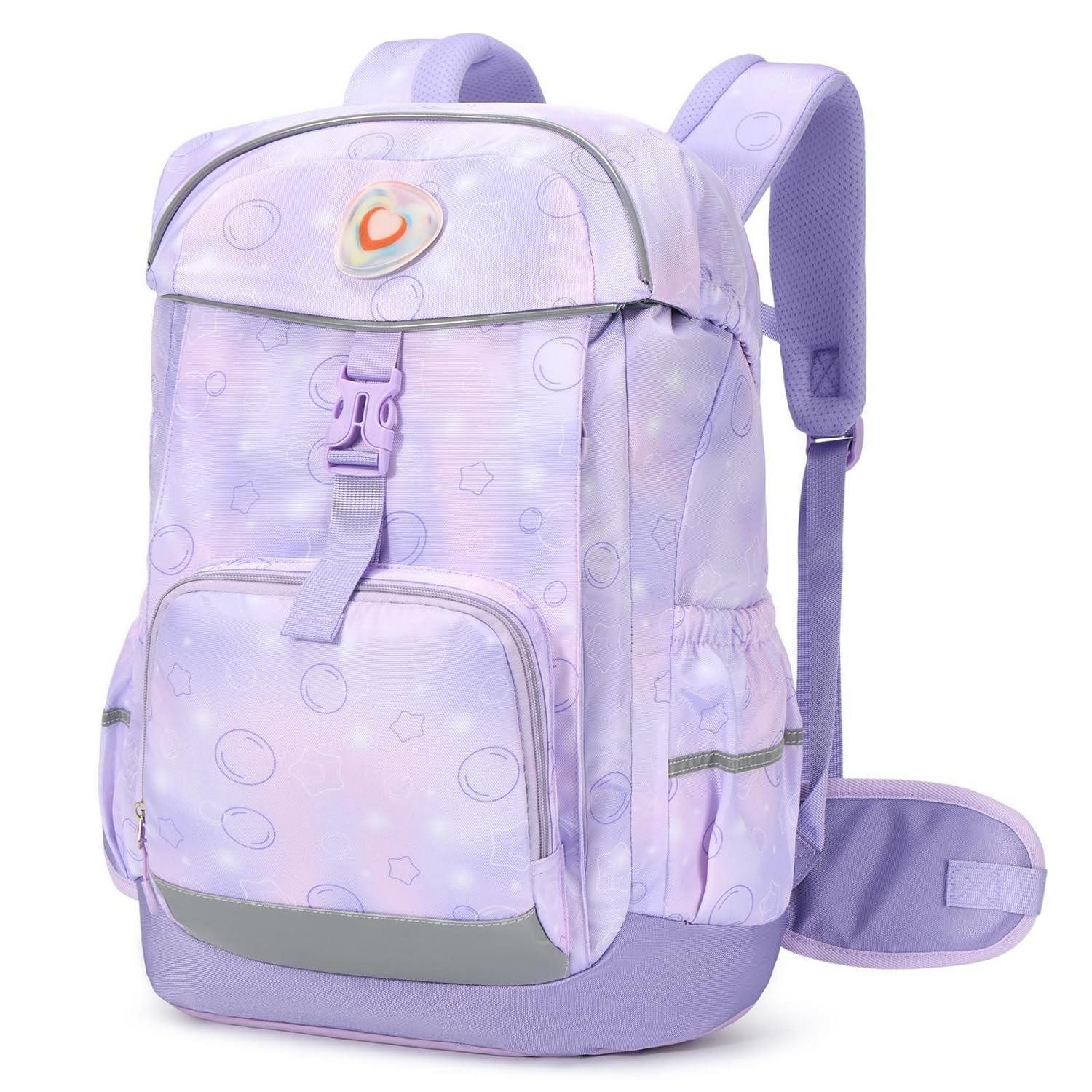 LuxusKollektion Schulrucksack Schulrucksack Mädchen Lila Sterne