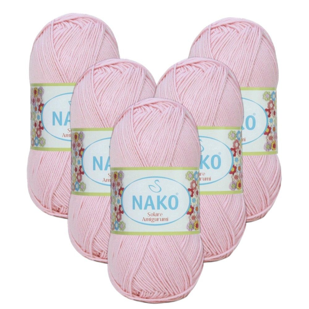 NAKO 5 x NAKO Solare Amigurumi Häkelwolle, 300 m, Strickgarn,Häkelgarn