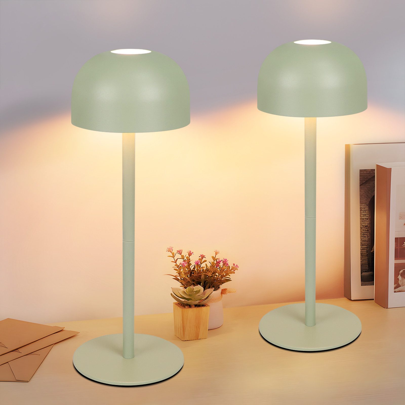 ZMH LED Tischleuchte LED Tischlampe Kabellos: Touch Dimmbar, 3000-6500K günstig online kaufen