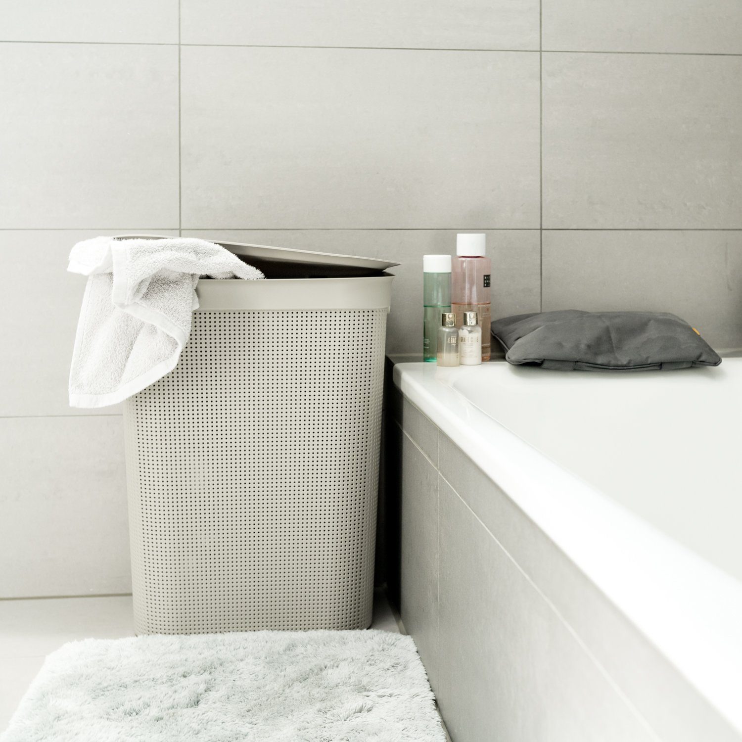 ROTHO Wäschekorb Wäschesammler Brisen 50l mit Deckel (Wäschesammlerset, 2 S günstig online kaufen