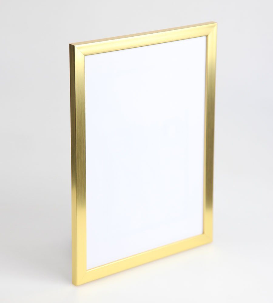 Bilderrahmen FlexiFrame Gold Blockprofil TREND Bilderrahmen Leichter mit Plexiglas IDEAL Kunststoff