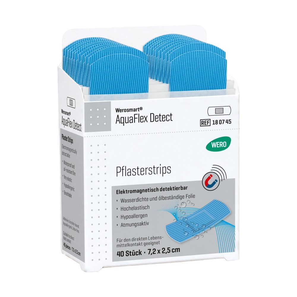 Werosmart® Wundpflaster AquaFlex Detect Wundpflaster (Einsatz, 40 St), Pflasterstrips