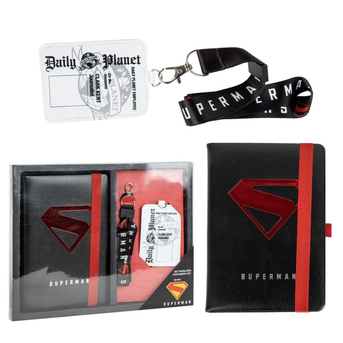 Cerda Notizbuch Superman Schreibset Bürobedarf Set für Arbeit, Studium & Freizeit