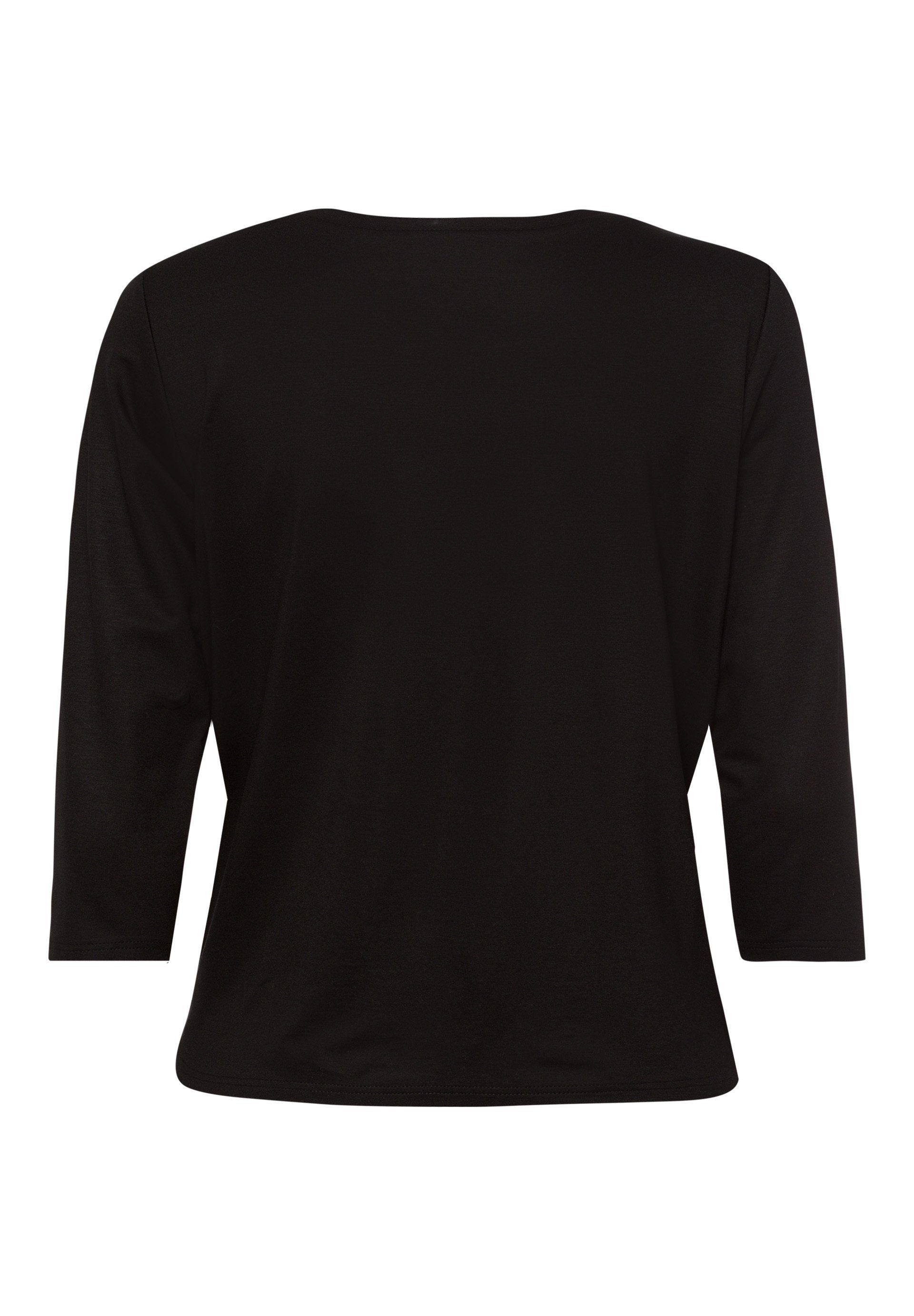schwarz FRANK WALDER Shirt 3/4-Arm-Shirt ELEMENTS