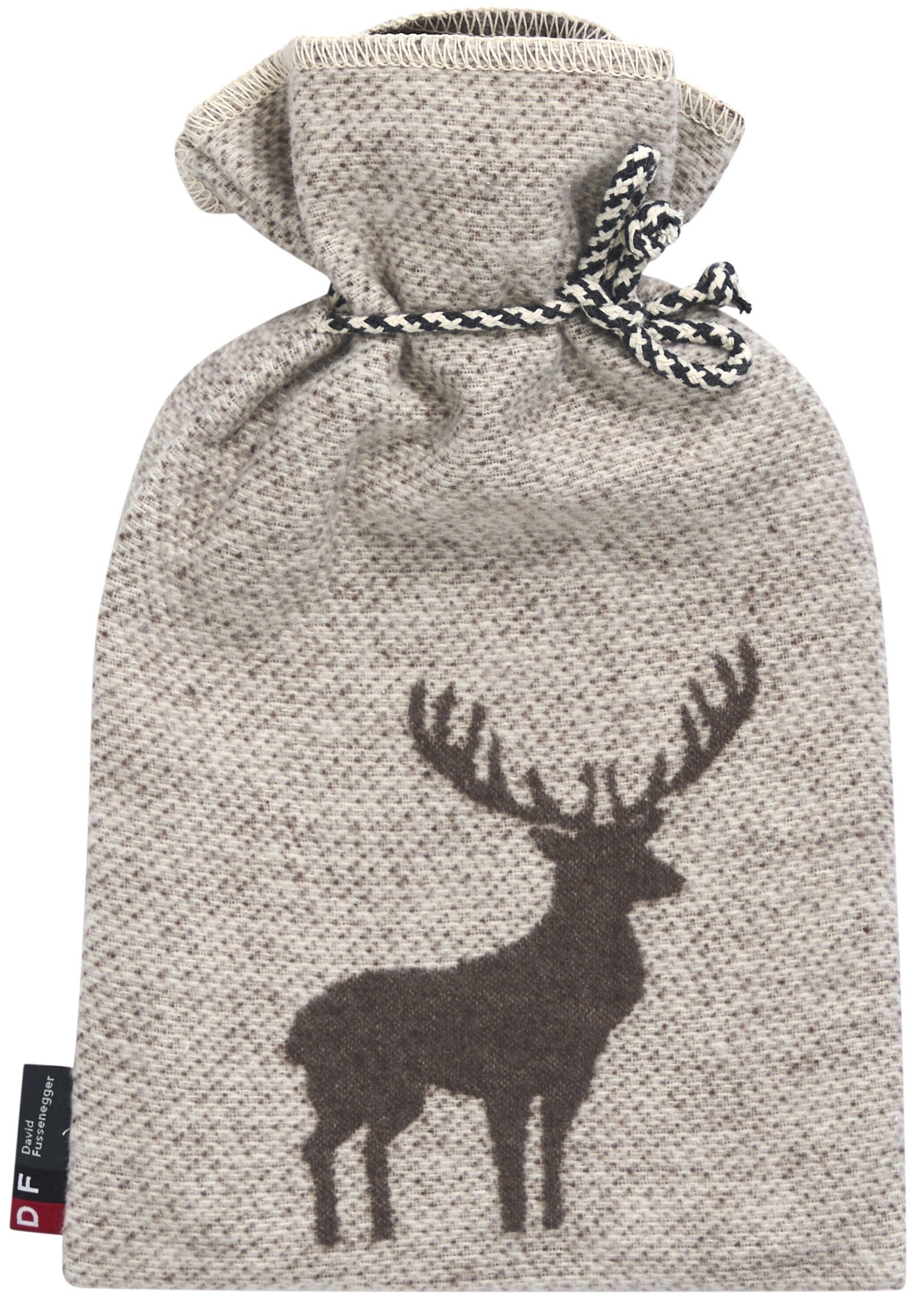 DAVID FUSSENEGGER Wärmflasche Silvretta 'Hirsch Struktur' 2L 21 x 38 cm