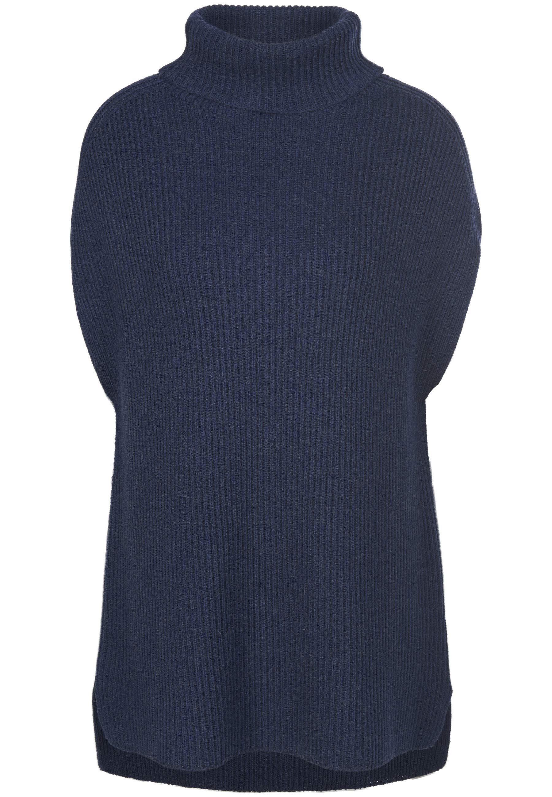 Peter Strickpullover Hahn new Ton-in-Ton-Nähte INDIGO-MELANGE wool