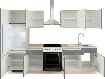 wiho Küchen Küchenzeile Zell, mit E-Geräten, Breite 280 cm