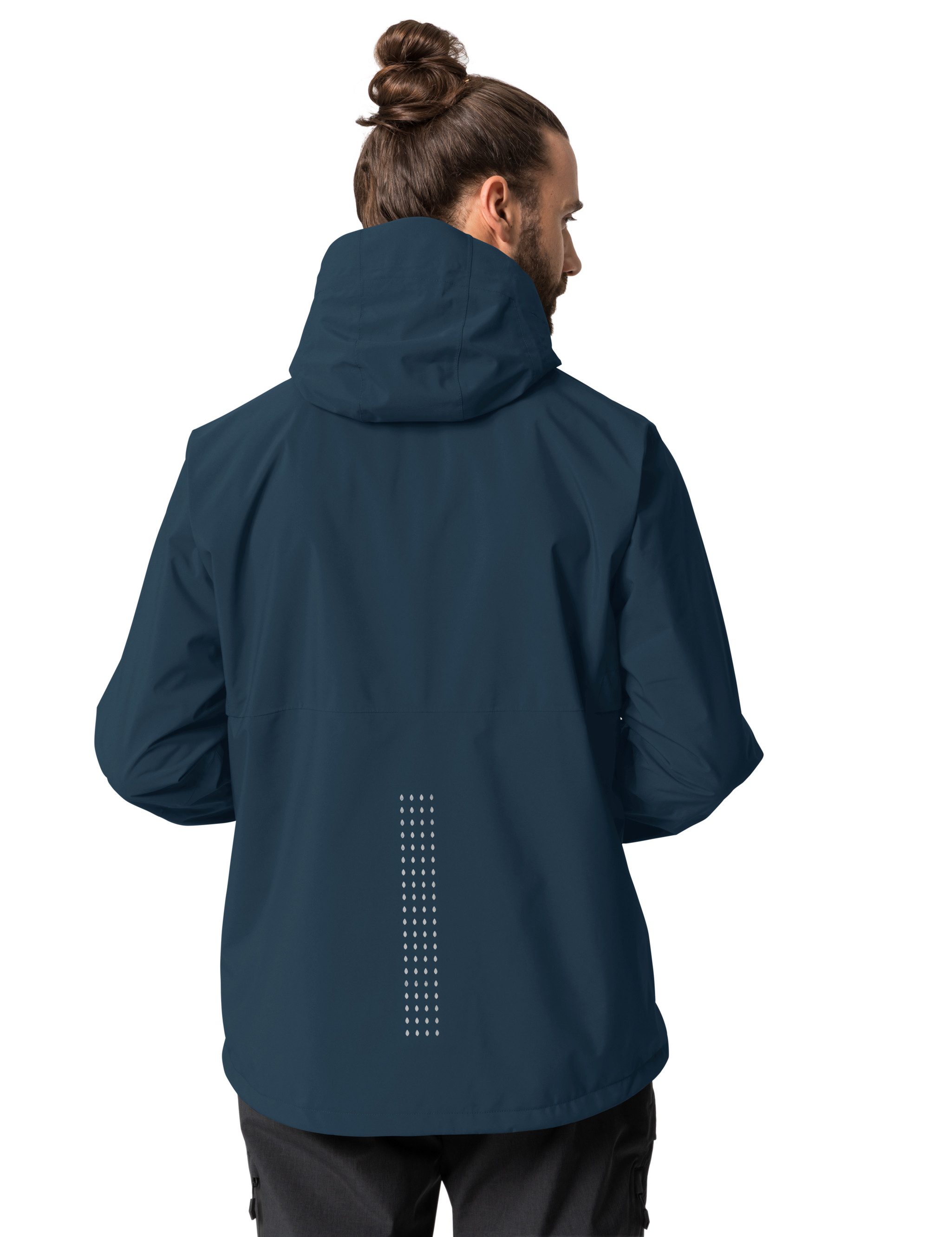 VAUDE 3-in-1-Funktionsjacke mit Reißverschlusstaschen, mit einstellbarer Kapuze, wärmend