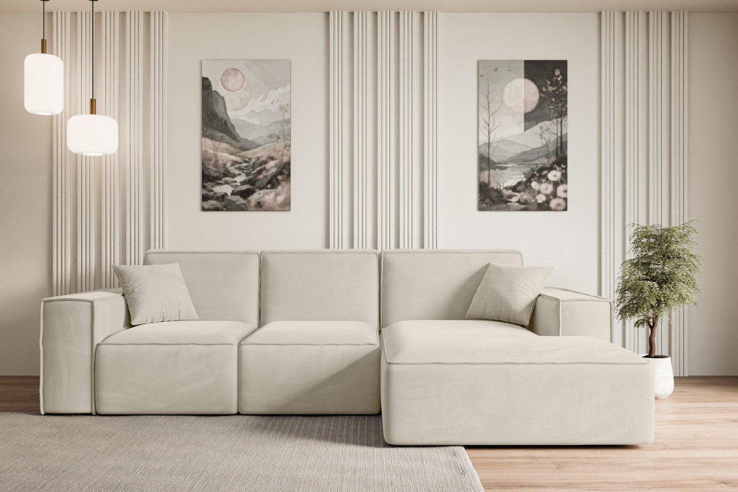 ALTDECOR Ecksofa SERRA-L-S, Couch mit Schlaffunktion, Wohnzimmer - Wohnland günstig online kaufen