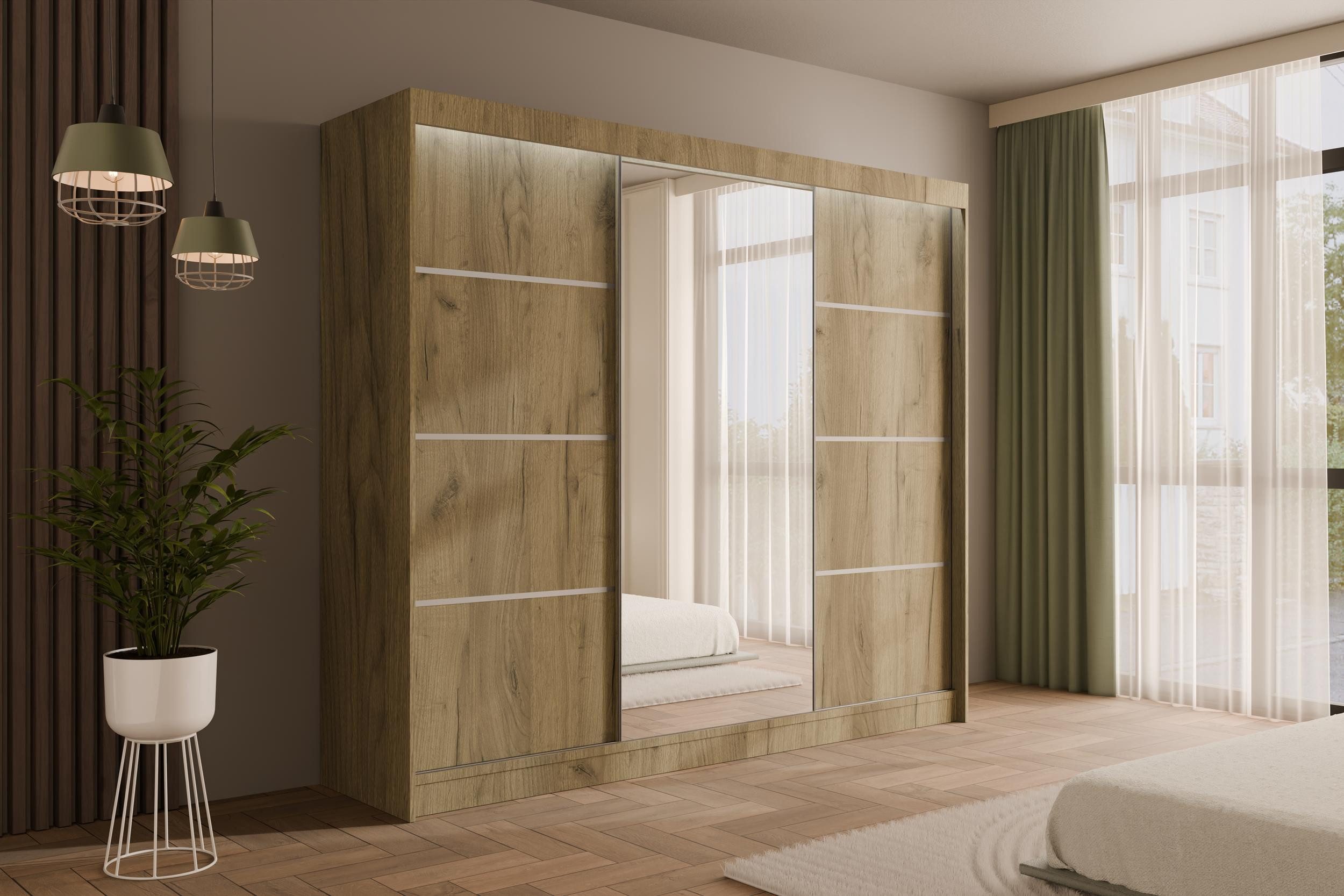 ALTDECOR Schiebetürenschrank PAOKI (Kleiderschrank Garderobenschrank mit günstig online kaufen