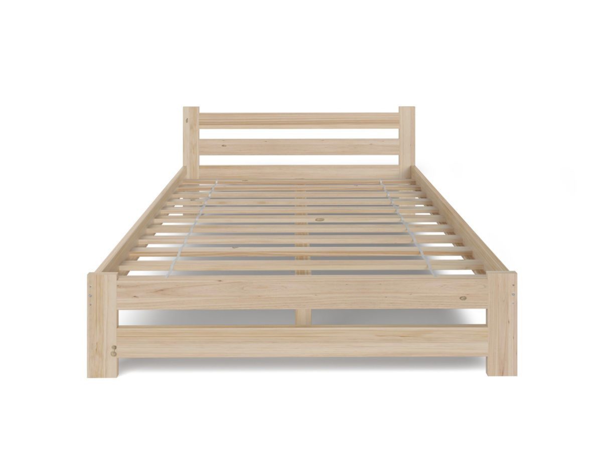 Home Collective Holzbett mit Lattenrost Modern Bett Kiefer Bettgestell Massivholzbett Klassisch (90x200, 120x200, 140x200, 160x200 cm), Doppelbett, Skandi Boho  – Bild 5 von 5