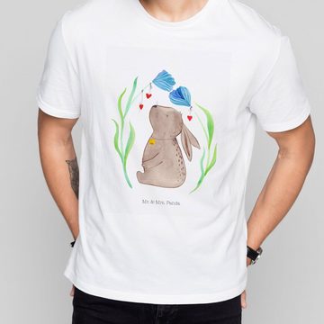 Mr. & Mrs. Panda T-Shirt Hase Blume - Weiß - Geschenk, Osterhase, Geburt, Osterdeko, Tshirt, T (1-tlg)