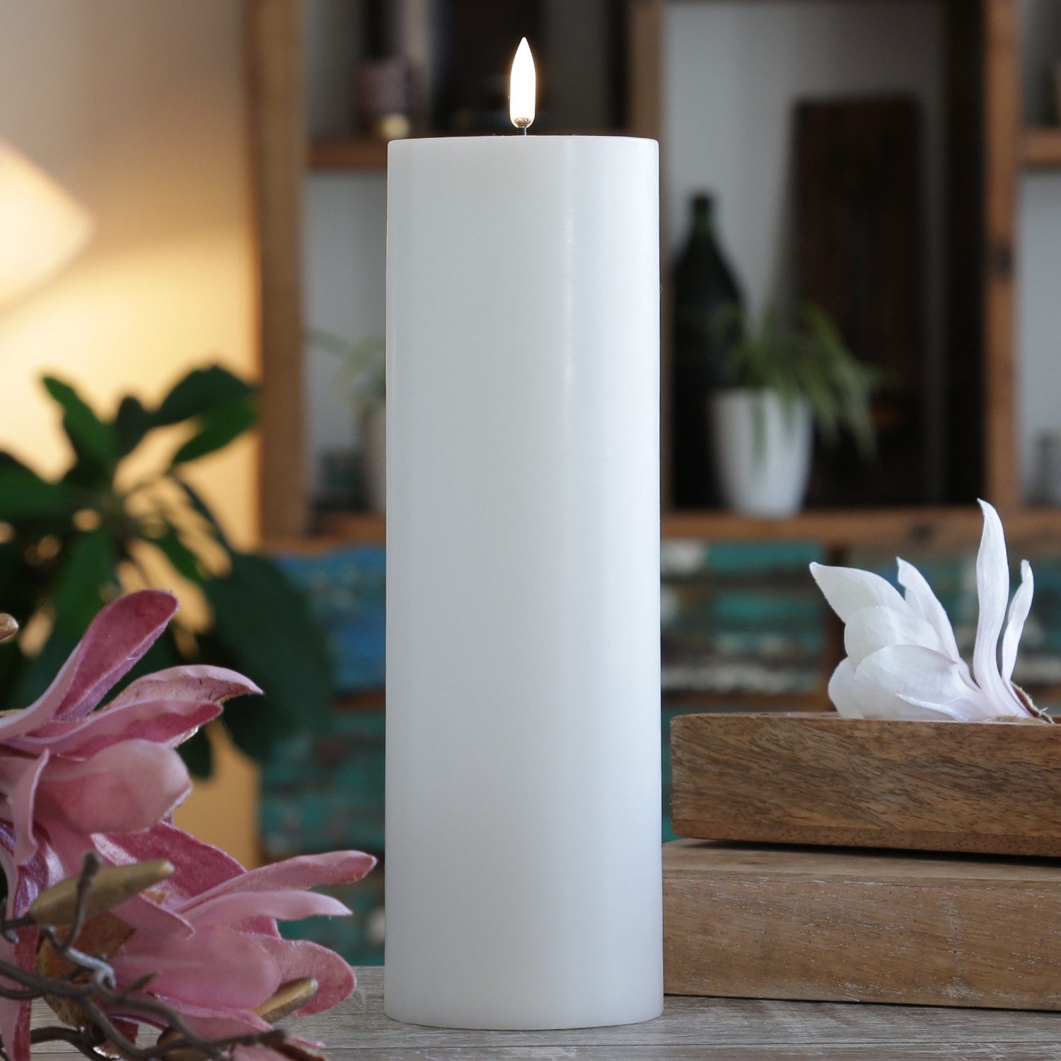 UYUNI Lighting LED-Kerze THEA Uyuni Echtwachs Timer H: 25cm D: 7,8cm weiß b günstig online kaufen