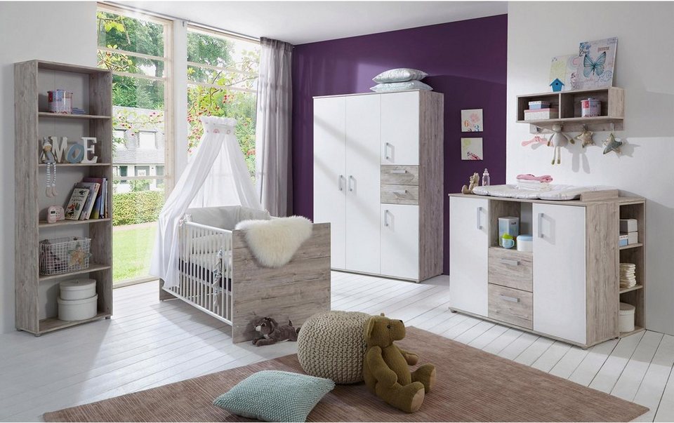 arthur berndt Babyzimmer-Komplettset Bente, (Set, 3-St., Kinderbett,  Schrank, Wickelkommode), Made in Germany; mit Kinderbett, Schrank und  Wickelkommode