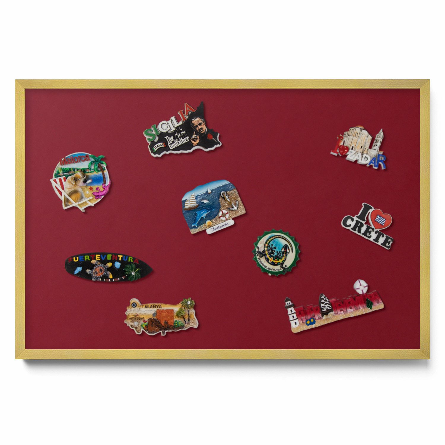 Tulup Magnettafel mit goldenem Rahmen, verschiedenen Farben, für Zuhause und Büro, Magnetisches Memoboard Dekorative für Erinnerungen