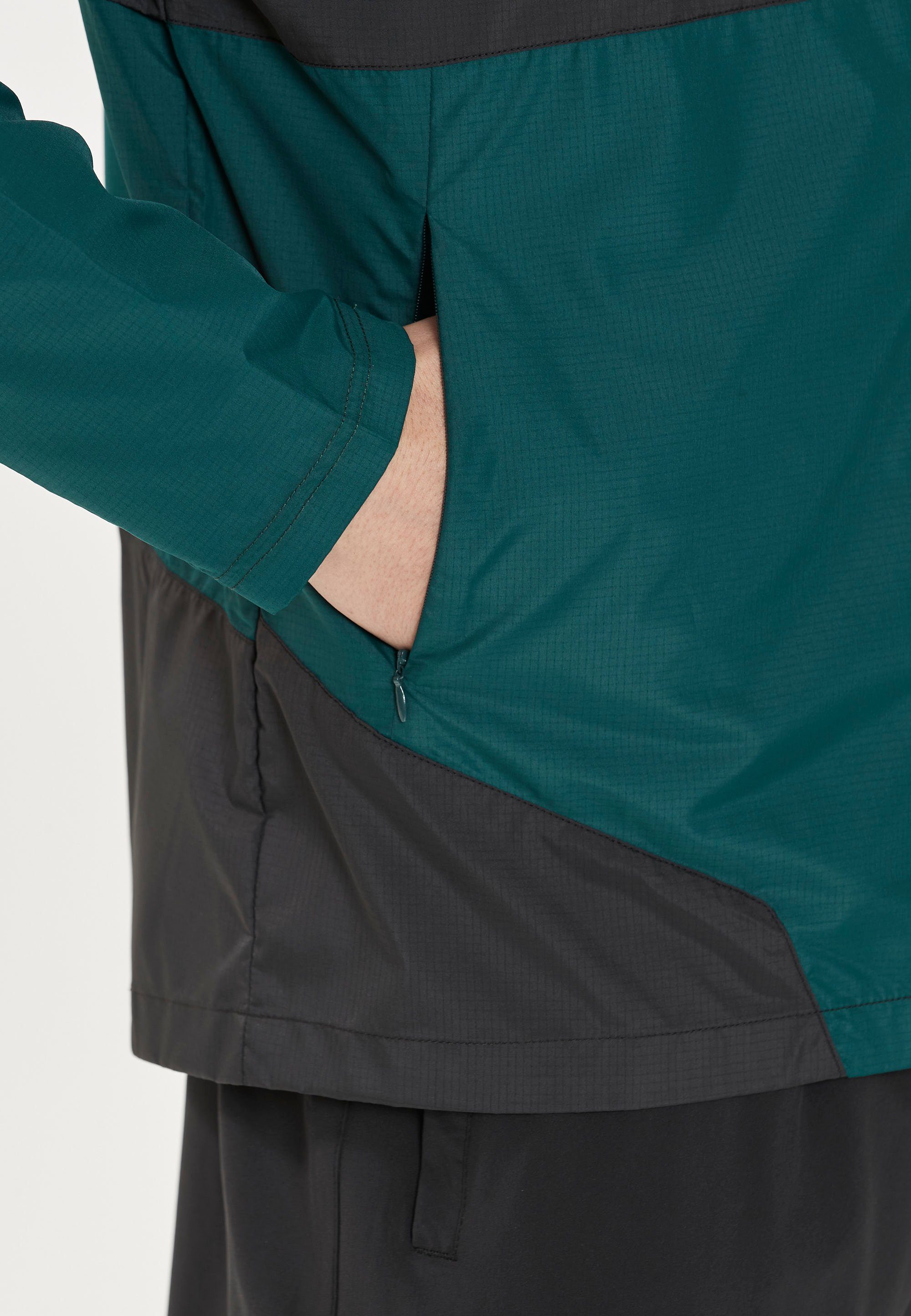 Laufjacke NOVANT Functional Details M mit reflektierenden Jacket dunkelgrün ENDURANCE