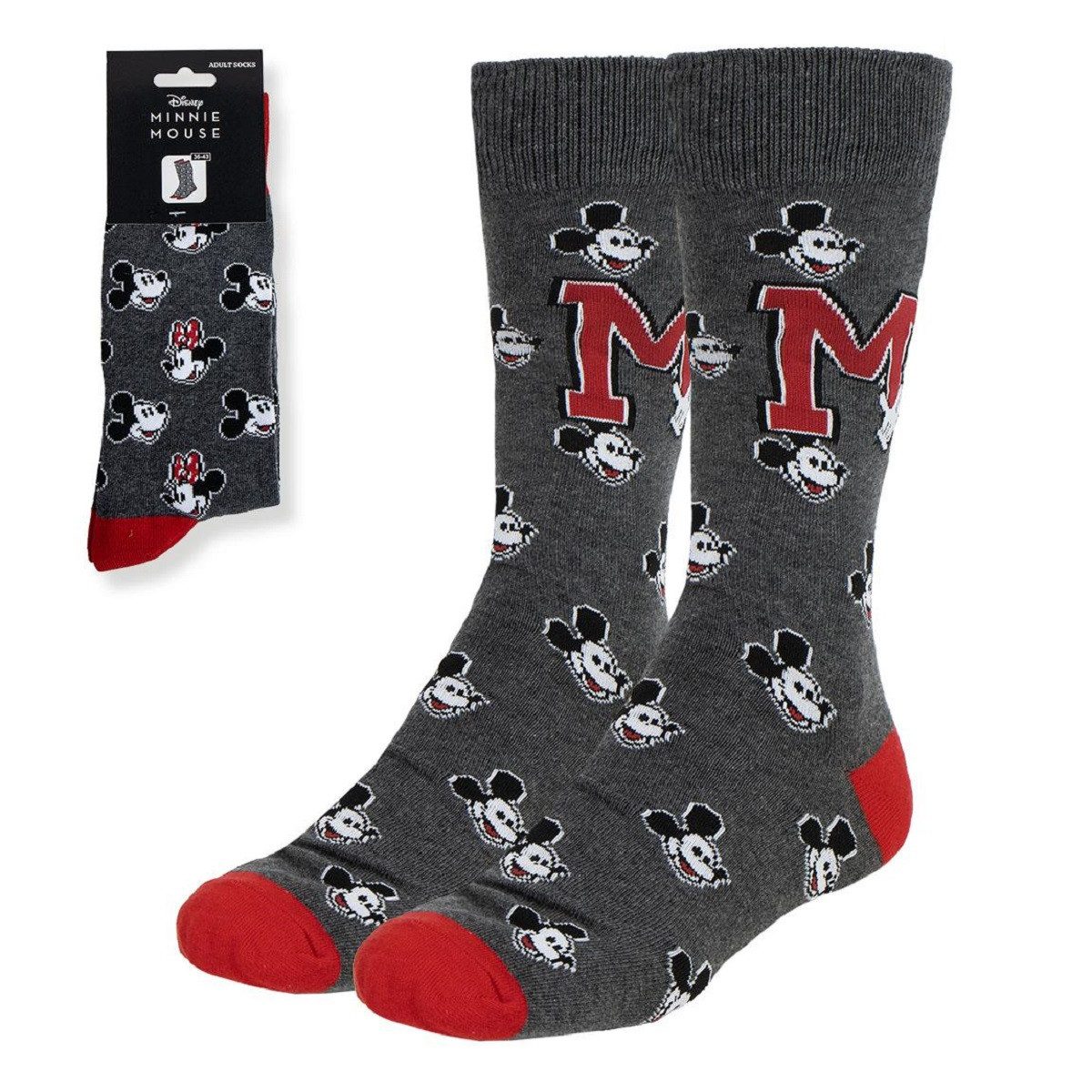 Cerda Socken Disney Mickey Strümpfe Erwachsene Baumwollsocken Größe 38-45 günstig online kaufen