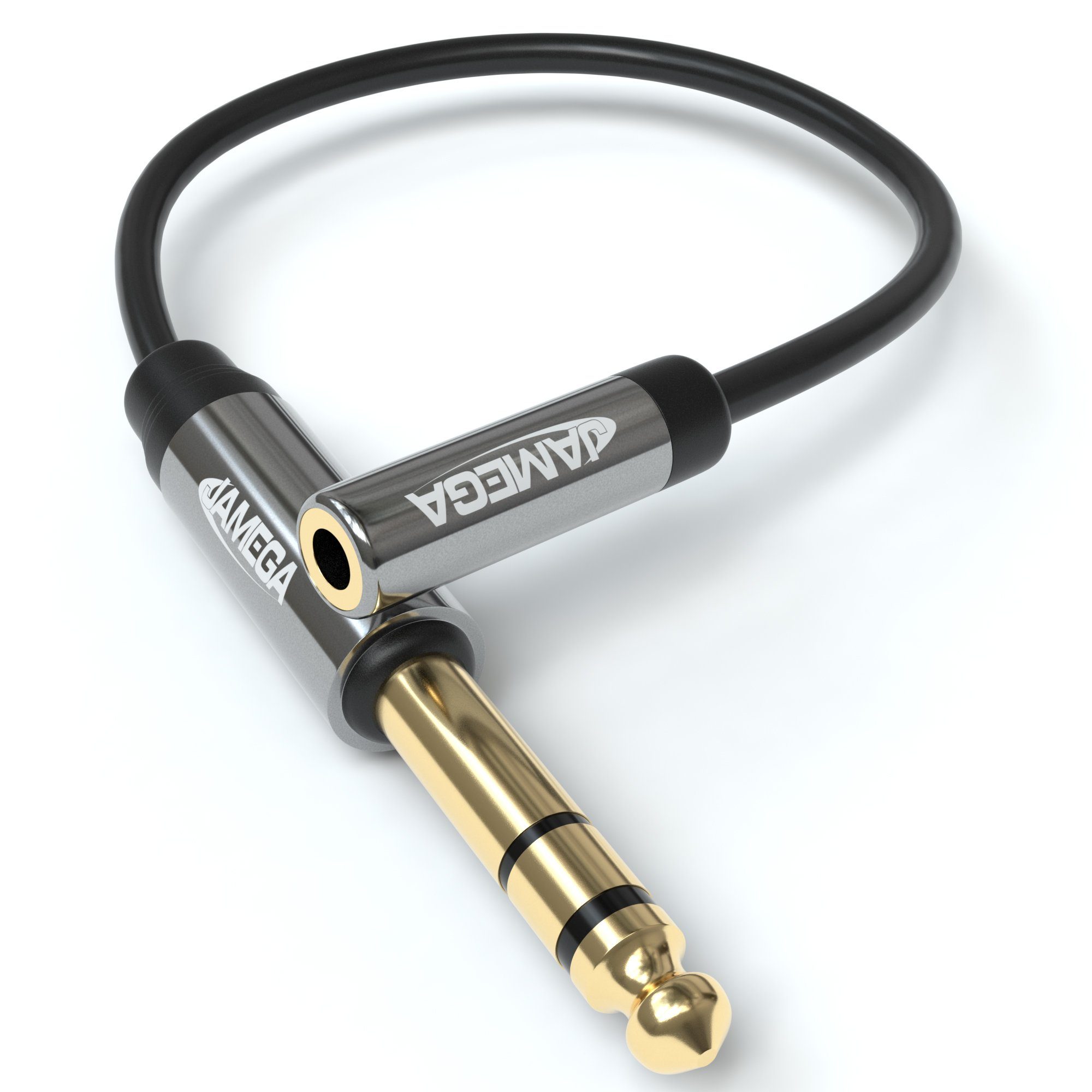 JAMEGA 0,2m Stereo Klinken Adapter 3,5mm Klinken Buchse auf 6,3mm Klinken Audio-Adapter