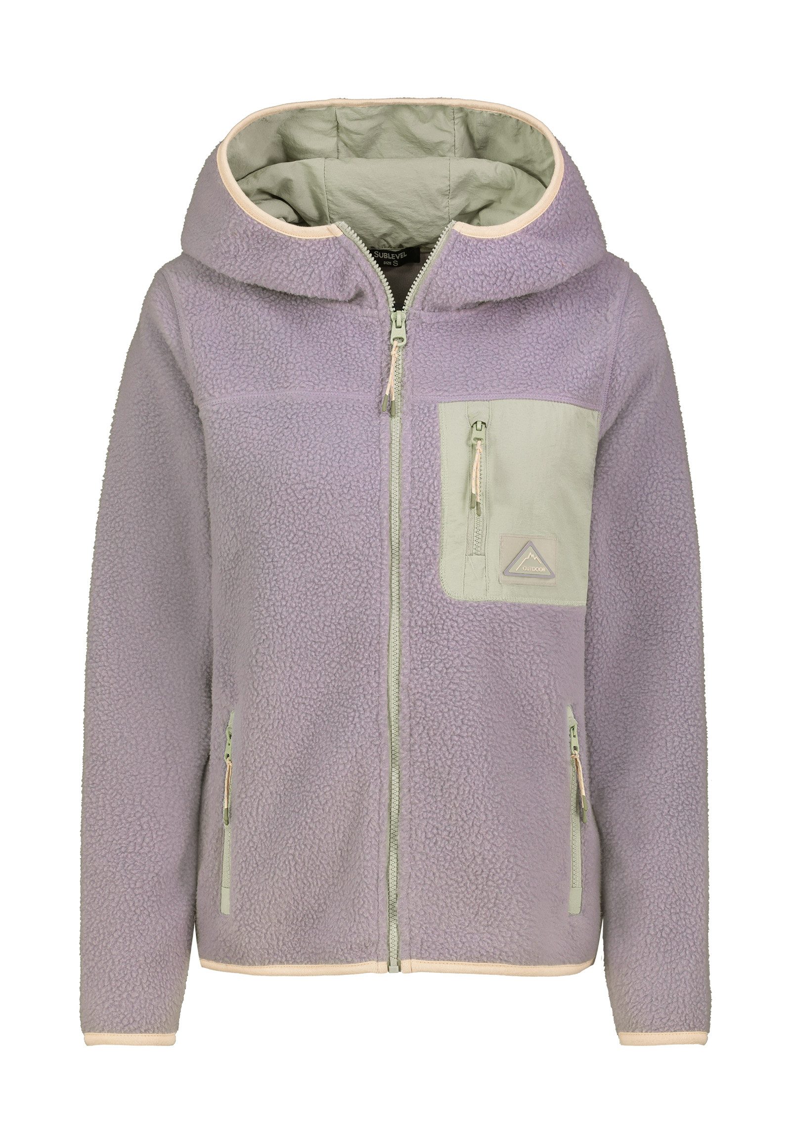 Fleecejacke Damen Fleecejacke mit Kapuze