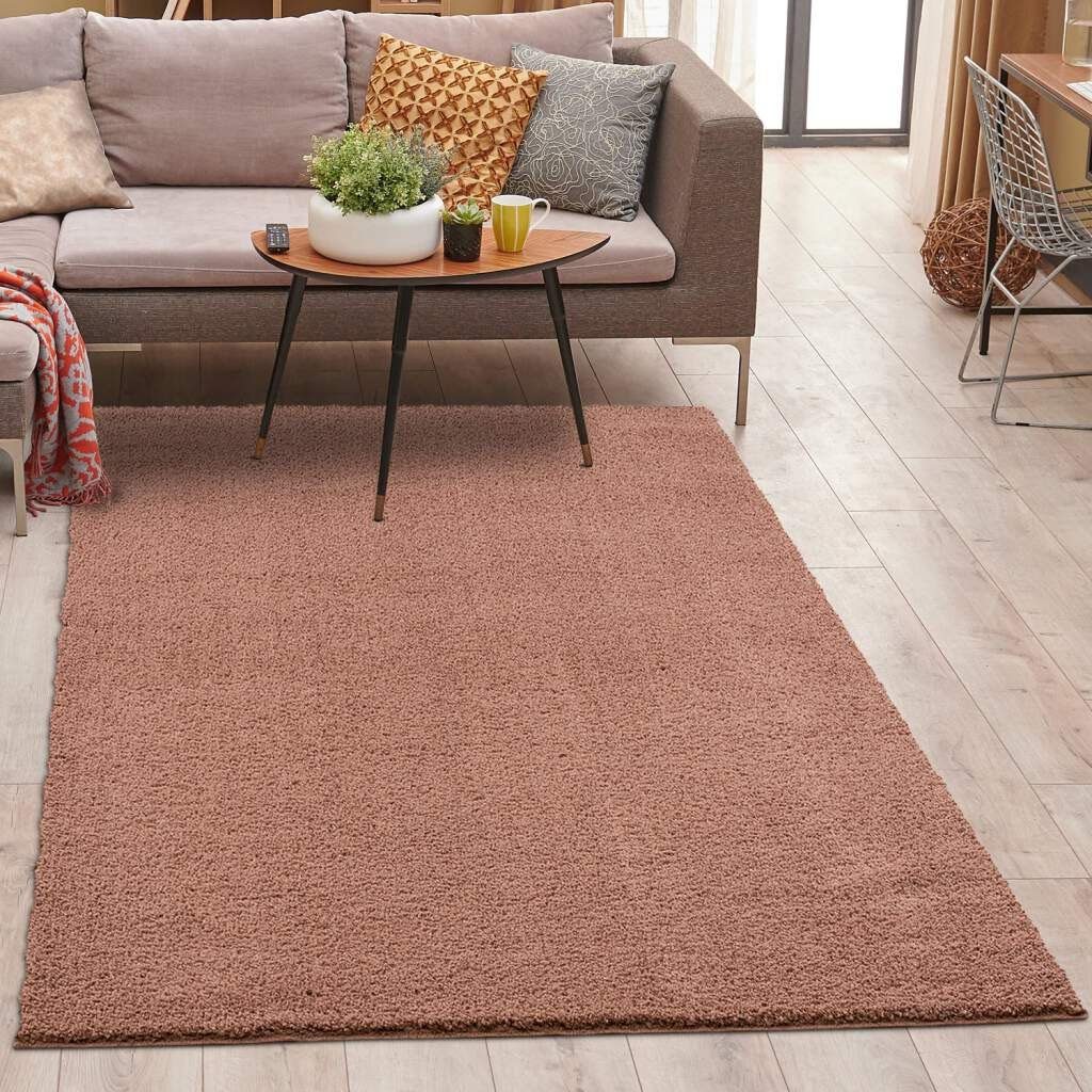 Carpet City Hochflor-Teppich Plainy, rechteckig, Höhe: günstig online kaufen