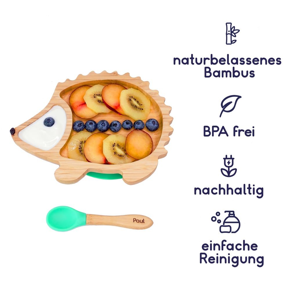 Kleiner Fuchs Kindergeschirr-Set (3-tlg), Bambus/Kunststoff