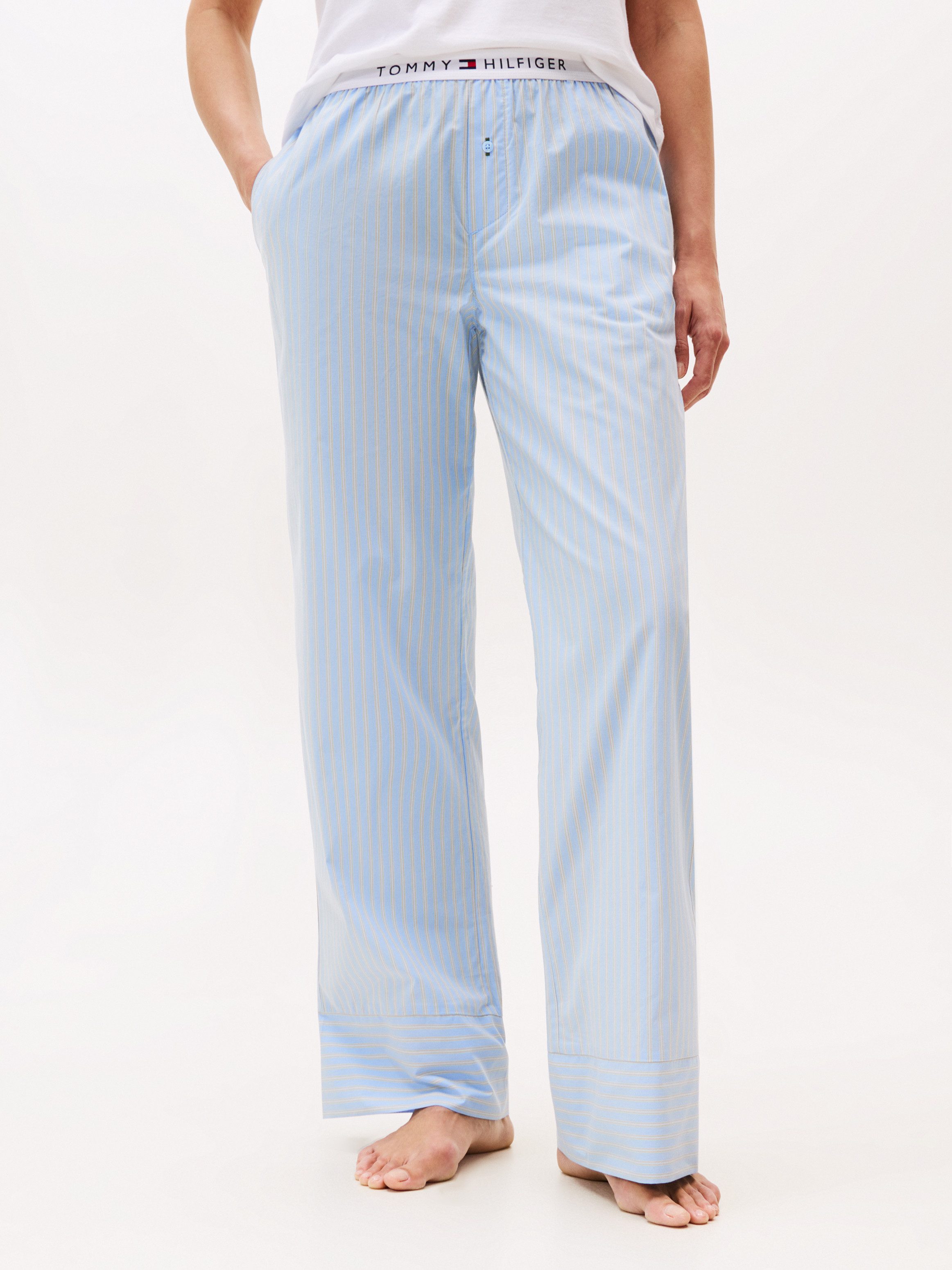 Tommy Hilfiger Underwear Loungehose POPLIN PANTS mit Streifenmuster, Logobu günstig online kaufen