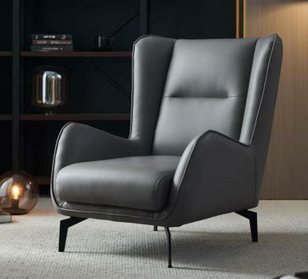 JVmoebel Sessel, Luxus Fernseh Club Sessel Polster Sitzer Design Couch Sessel Relax Grau