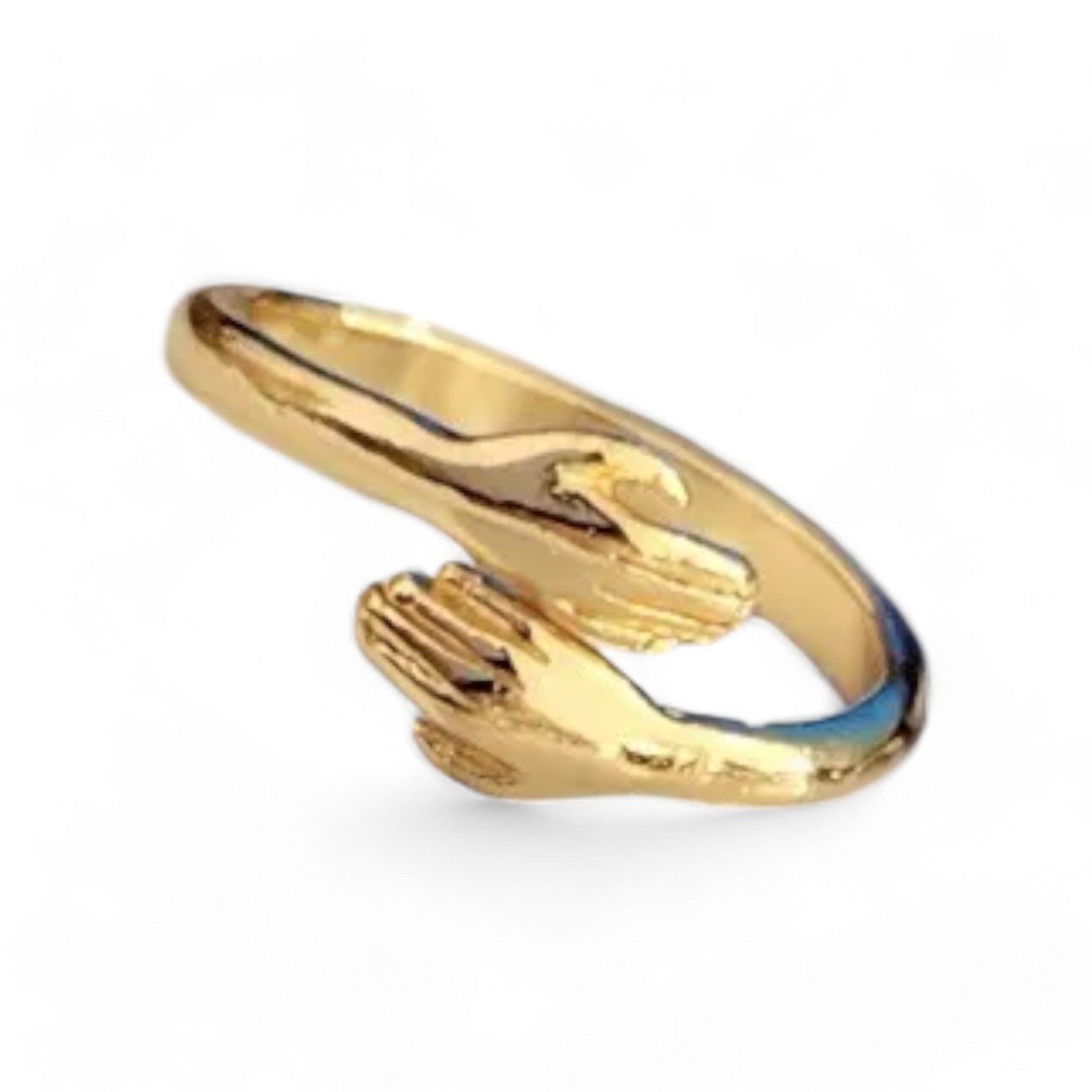 Eyecatcher Fingerring Verstellbare Umarmungsringe aus Kupfer in Gold- und S günstig online kaufen
