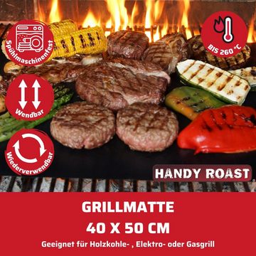 Best Direct® Backmatte Handy Roast®, Fiberglas (Spar Set, 2-tlg., 1er oder 2er Pack), Set wiederverwendbare Backmatte und Grillmatte, zuschneidbar