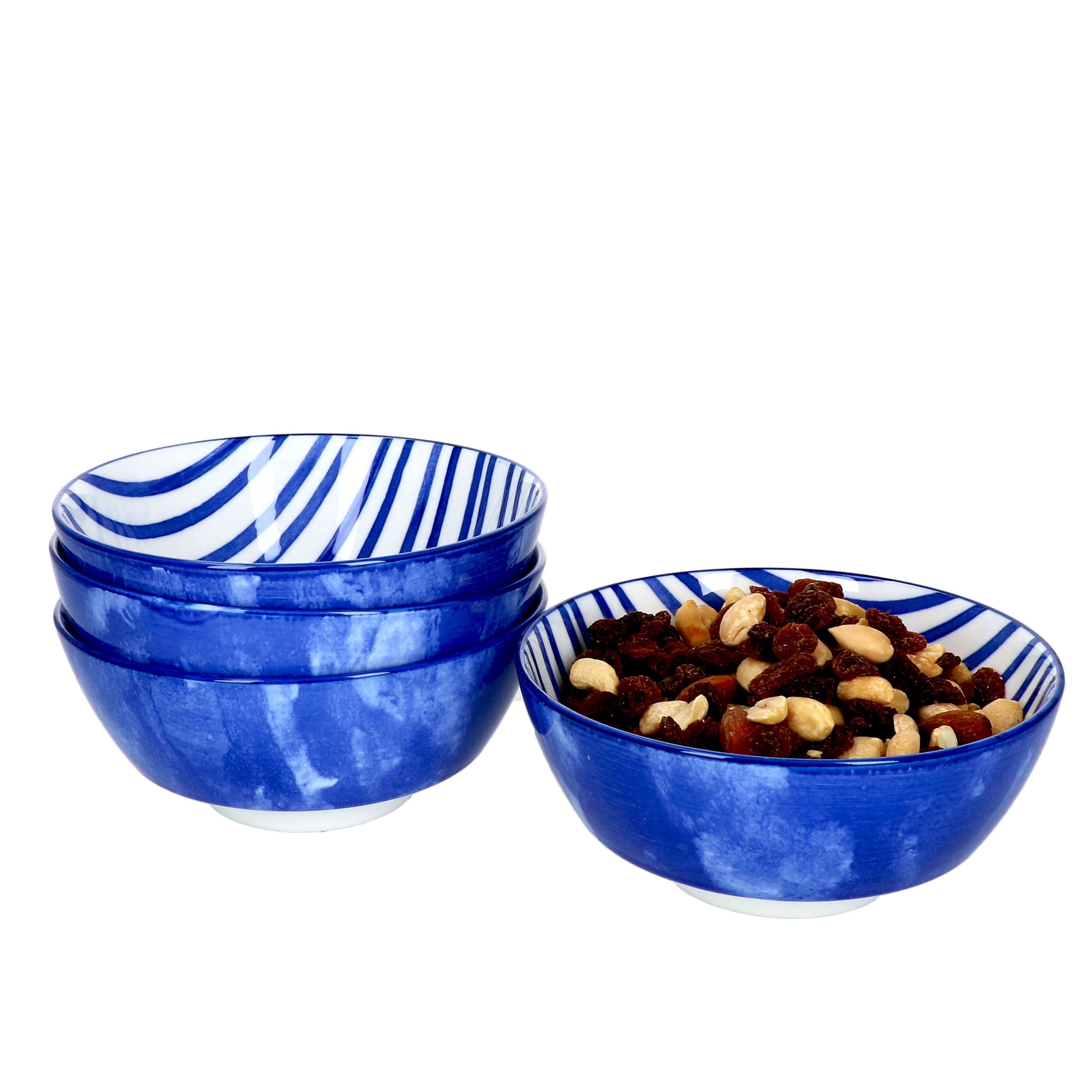 Ritzenhoff & Breker Rührschüssel 4er Set Schale 14cm Streifen Seaside - Ritzenhoff 270259, Porzellan