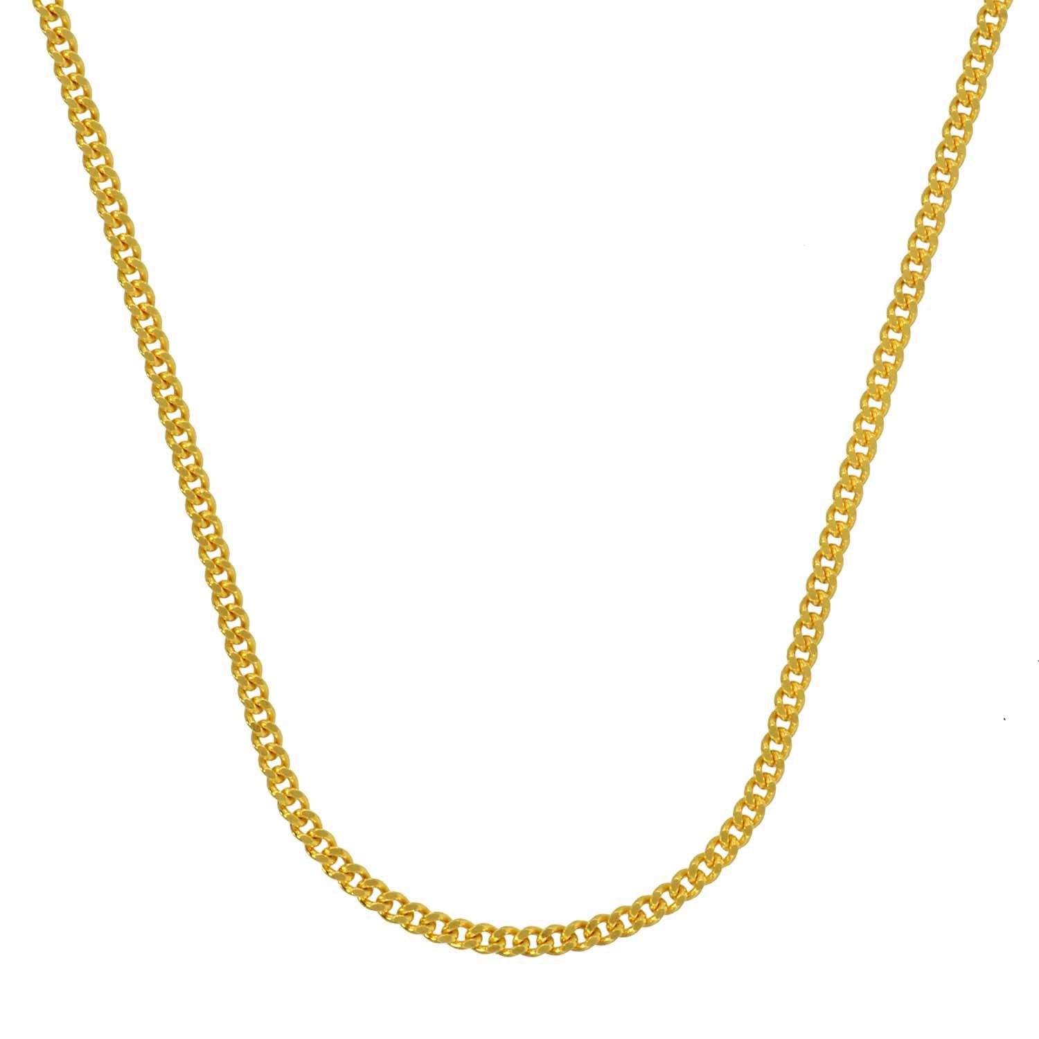 Panzerkette Goldkette Panzerkette Länge 70cm - Breite 1,4mm - 333-8 Karat Gold