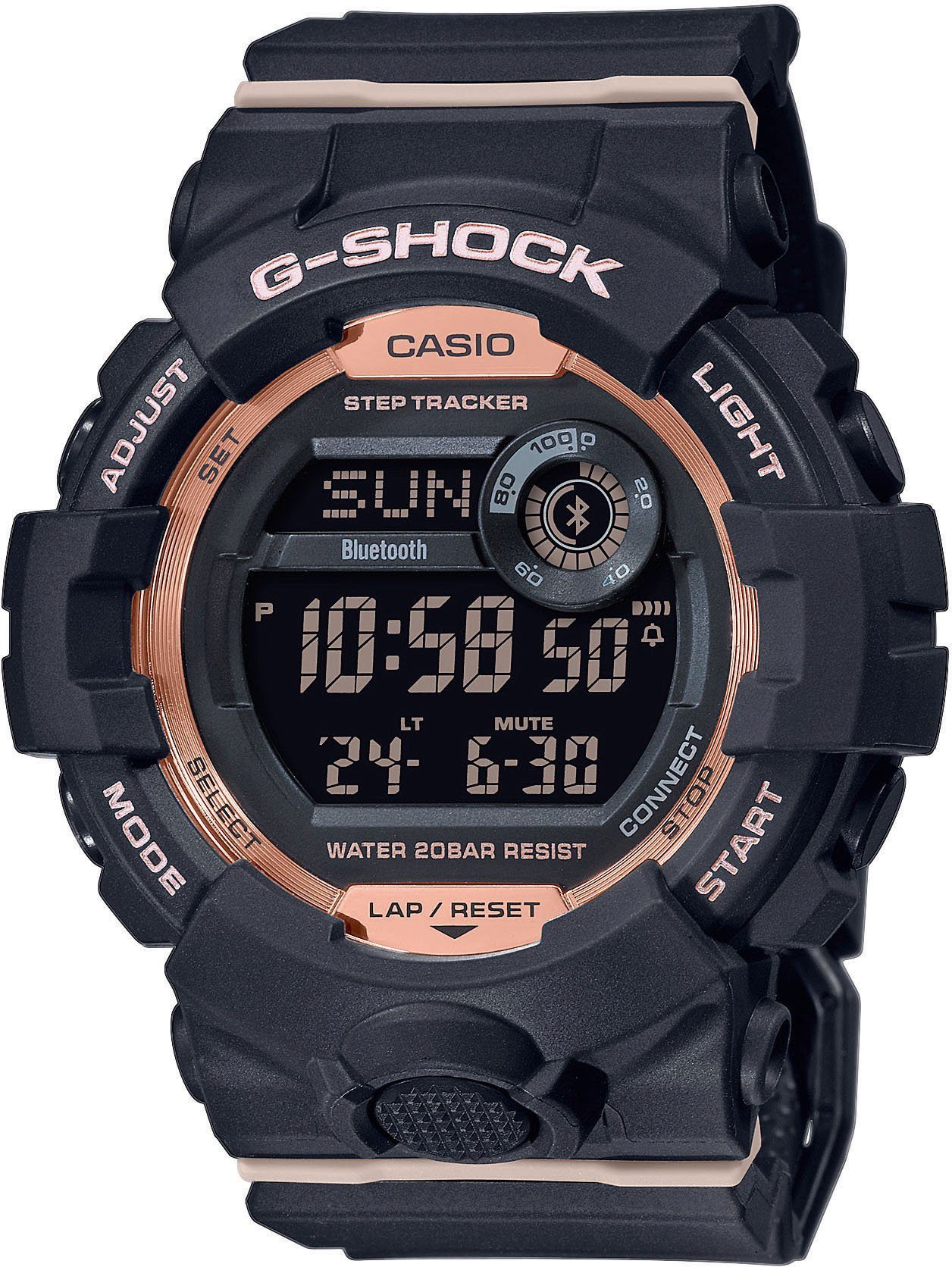 CASIO G-SHOCK GMD-B800-1ER Smartwatch, Armbanduhr, Damen, Herren, Schrittzähler, Timer, Android, iOS