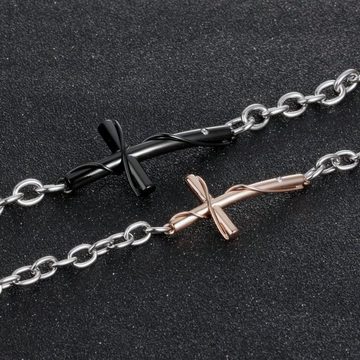 Kim Johanson Schmuckset Kreuz (Set, 4-tlg), Pärchen Schmuckset mit Halsketten und Armbänder