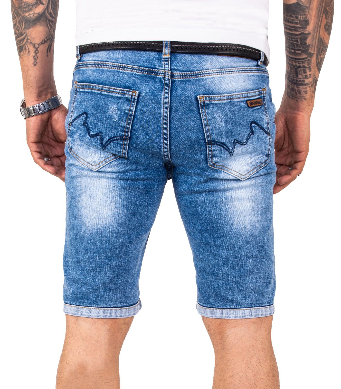 Herren Jeansshorts Bermuda Denim RC-2217 Creek Shorts Rock