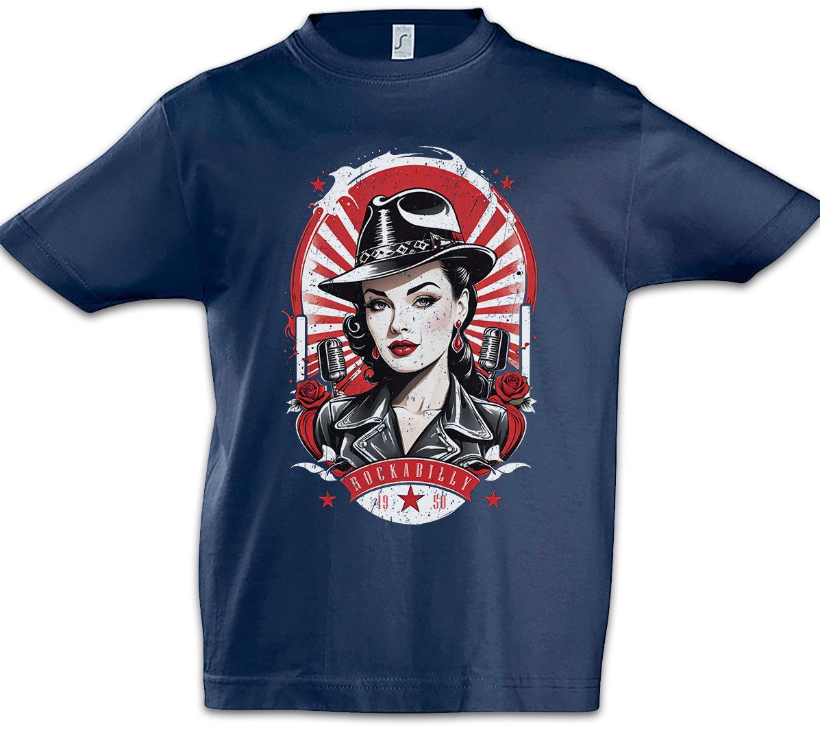 Print-Shirt Rockabella Beauty Kinder T-Shirt Tattoo Rockabilly Art Artist Fifties